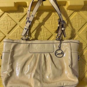 Coach Yellow Leather Tote Bag